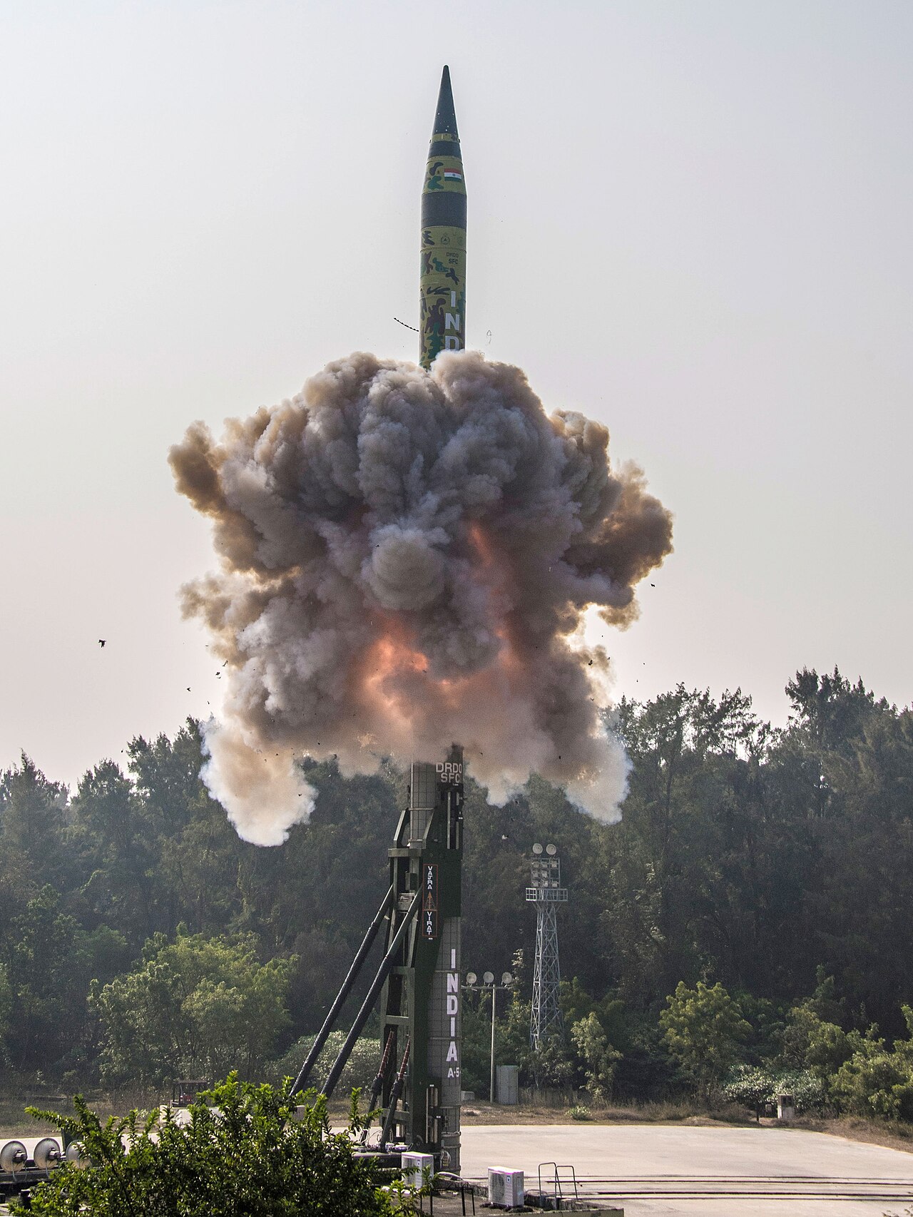 An Agni ballistic missile launch