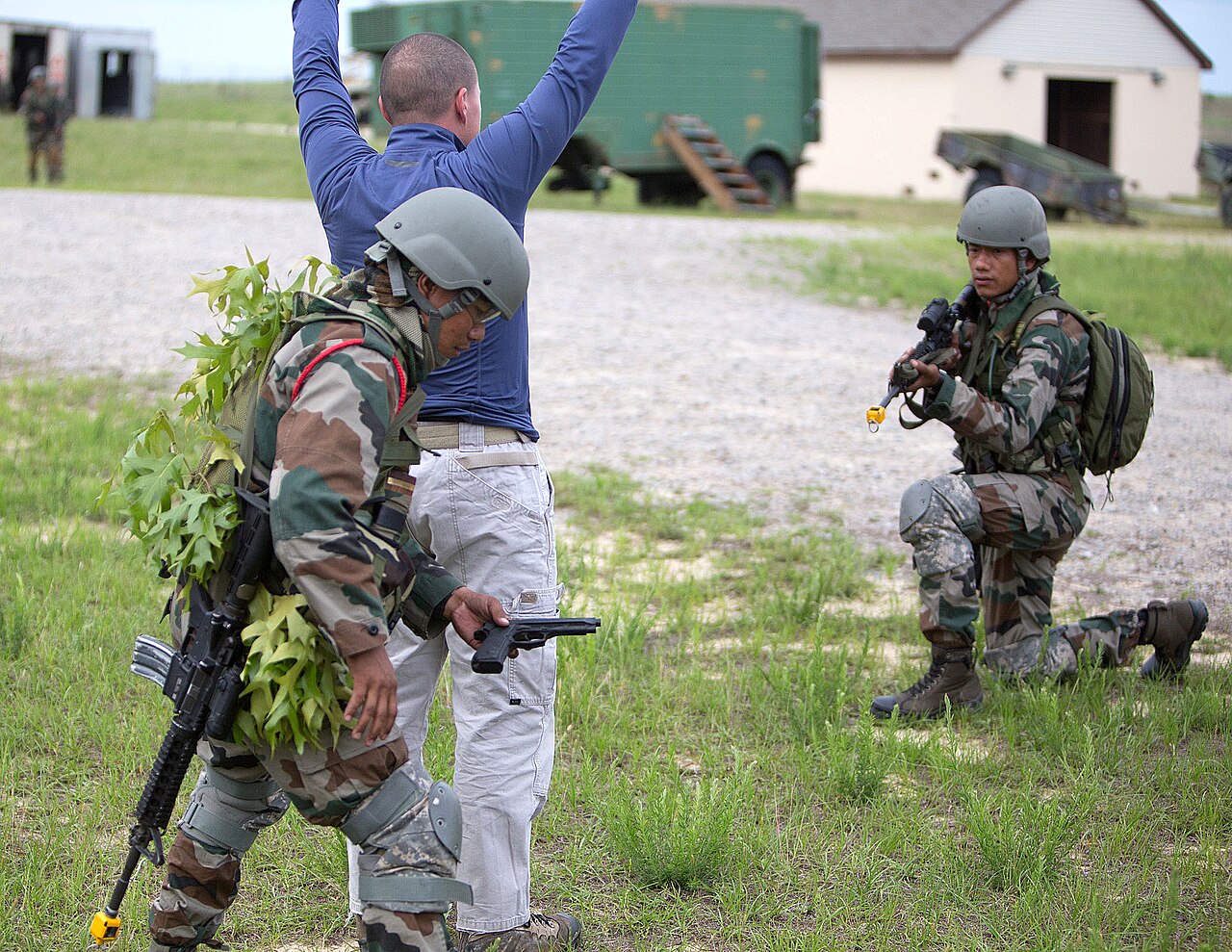 Indian Army soldiers in action