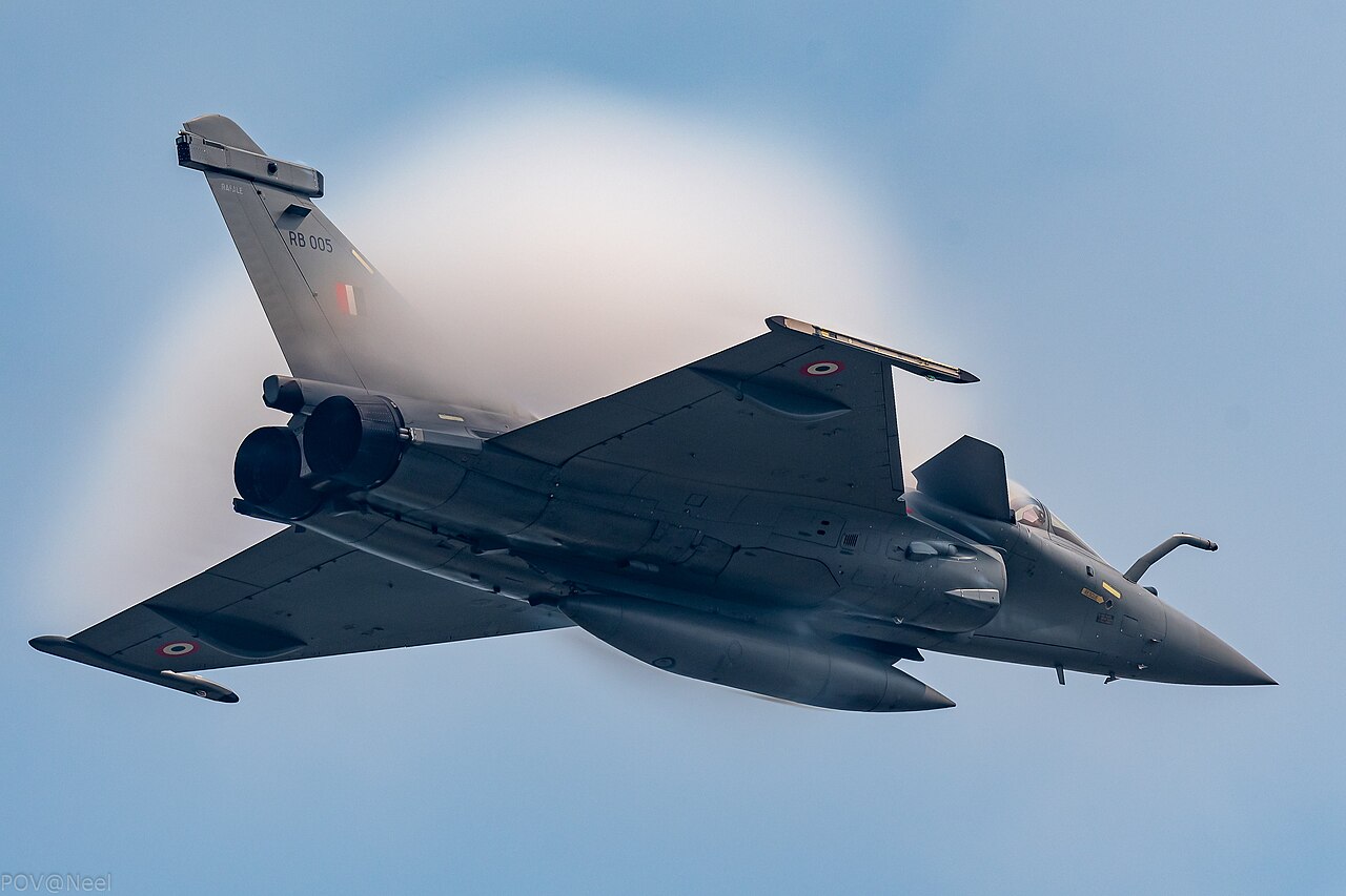 An Indian Air Force Rafale, of the kind used in 2025