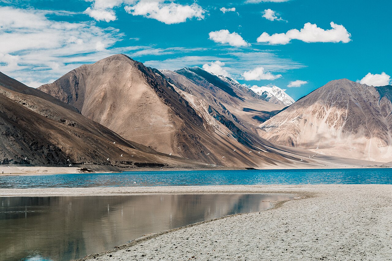 Pangong Tso and the high mountains of eastern Ladakh